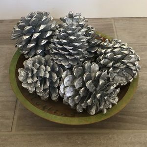 Silver Pine Cone Set